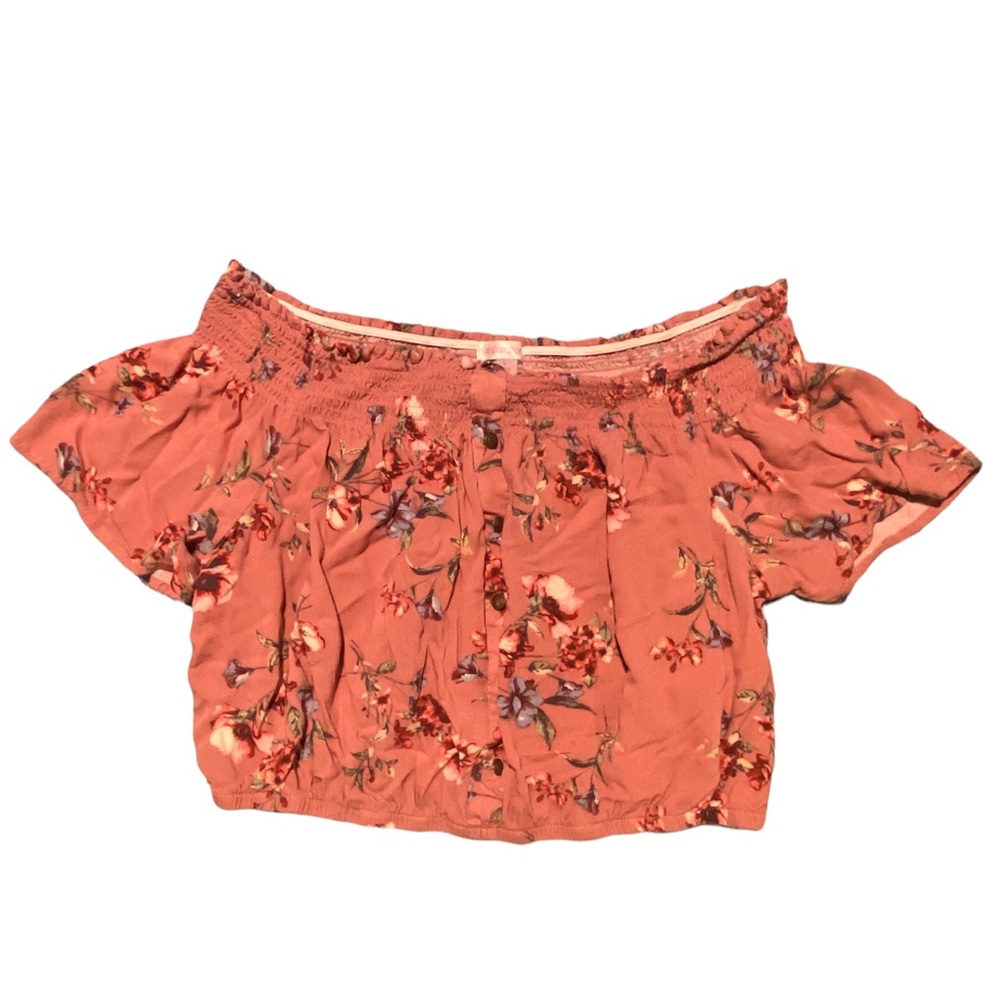 Xhilaration Floral Crop Top - Large